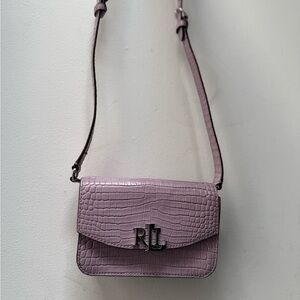 Ralph Lauren Croc-Embossed Crossbody/Belt Bag